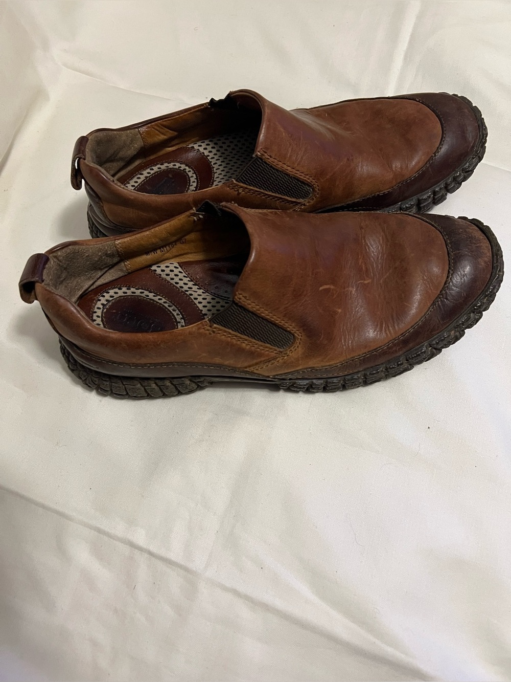 Born Men’s Brown Leather Slip-On Casual Shoes